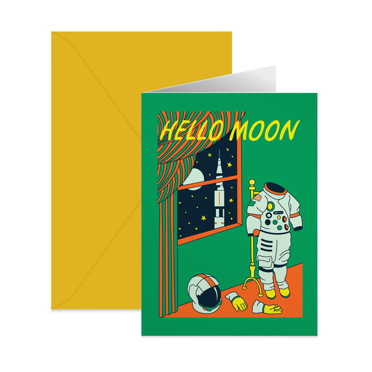 Hello Moon Greeting Card
