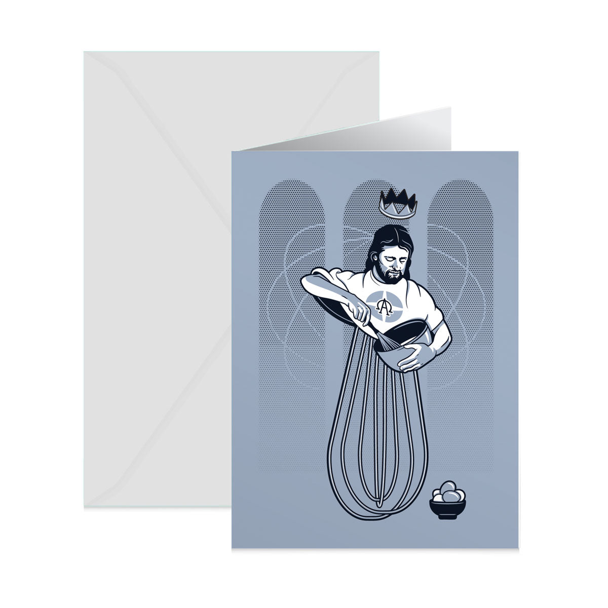 Eggbeater Jesus Greeting Card