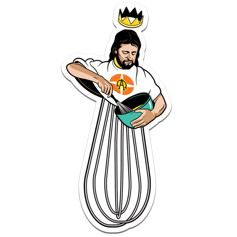 Eggbeater Jesus Sticker