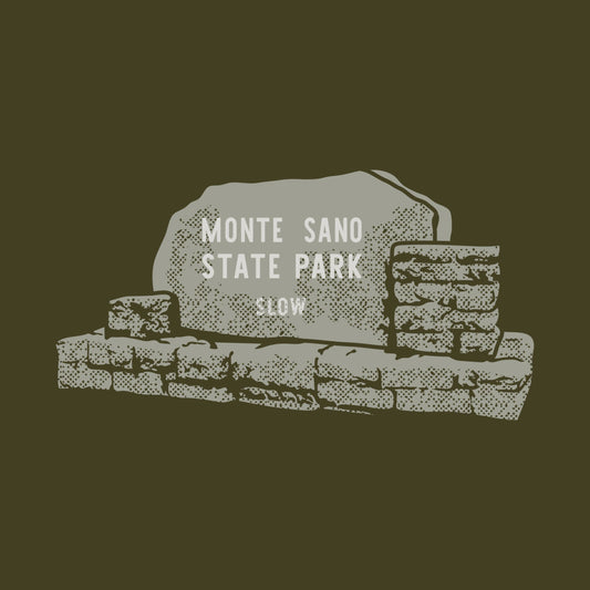 Thumbnail of Monte Sano State Park stone sign on green background