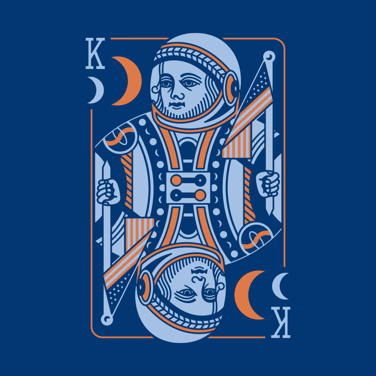 Thumbnail of "King of Moons" playing card on blue background