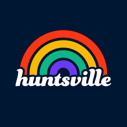 Thumbnail of the text "huntsville" with a rainbow over it